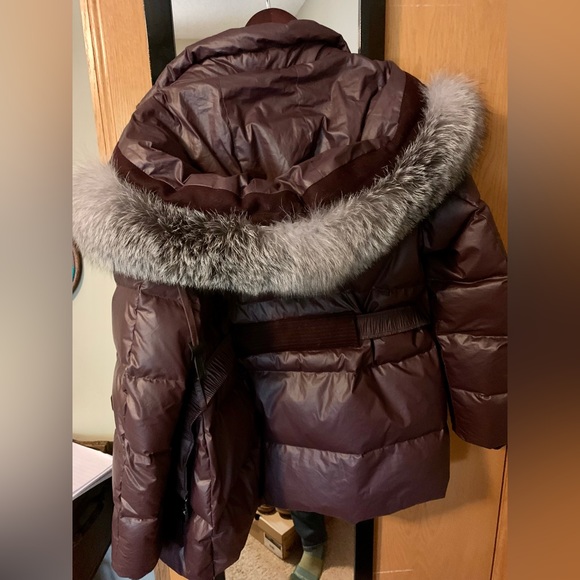 Andrew Marc Morro Coated Down Jacket, Burgundy, XL - Picture 6 of 8